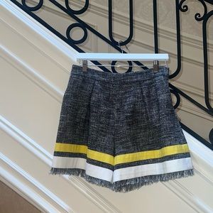 MSGM Tweed Fringe Shorts